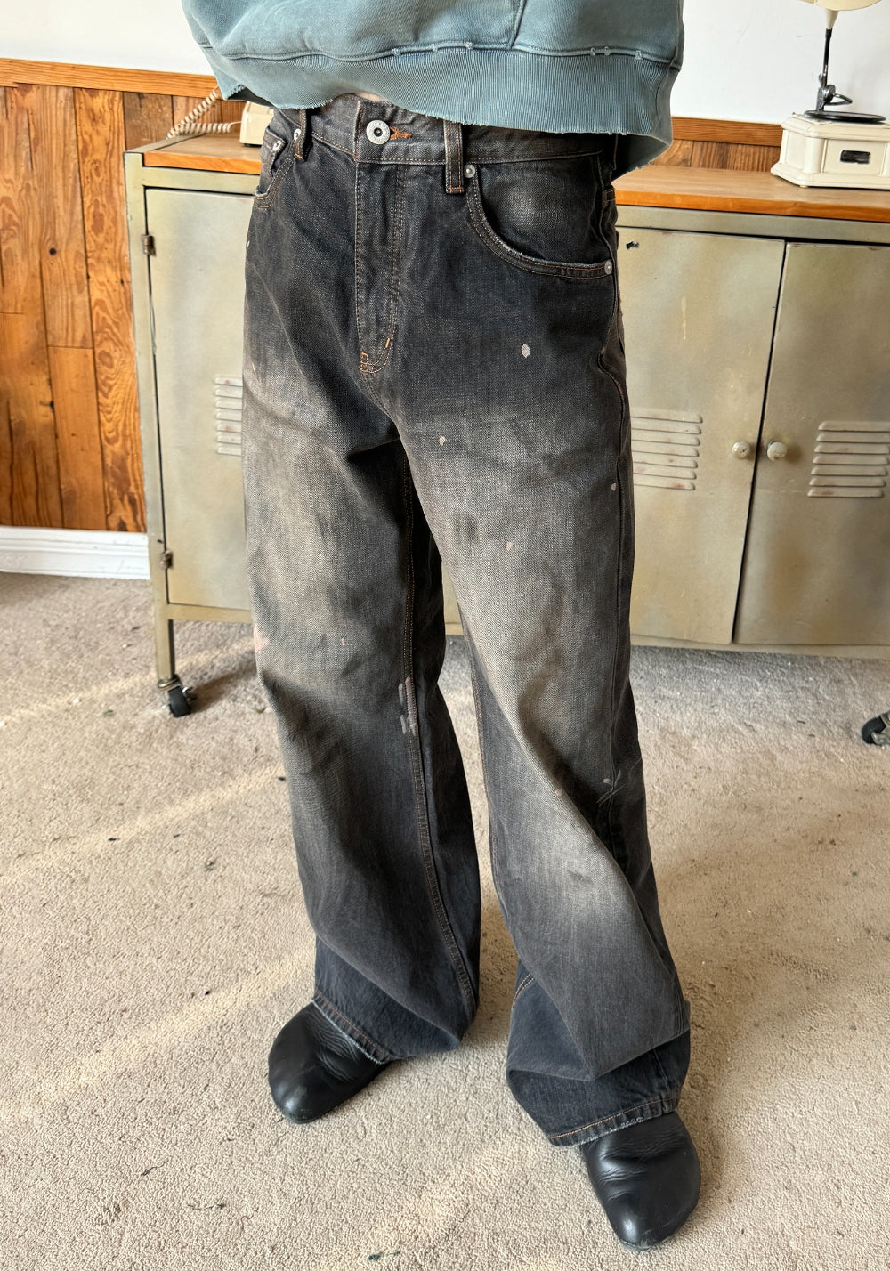 HAONANHUANG丨2021M Rework AC-Wash Flare Jeans - PSYLOS 1, HAONANHUANG丨2021M Rework AC-Wash Flare Jeans, Jeans, HAONANHUANG, PSYLOS 1